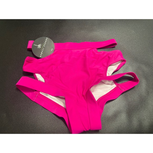 Andrea Iyamah NEW Cutout Bikini Bottom in Hot Pink Size‎ Medium - Picture 1 of 4
